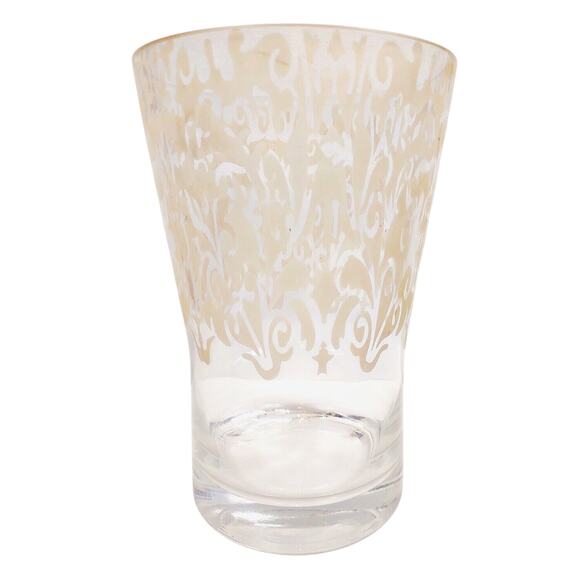 Partylite Couture Pillar Hurricane Candle Holder Flower Vase 10" Clear Frosted - Picture 4 of 7